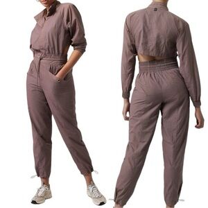 ATHLETA X ALICIA KEYS COLLECTION Keys Utility Jumpsuit - Cocoa Purple - Size 10
